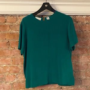 Jade Green Liz Claiborne Silk Top